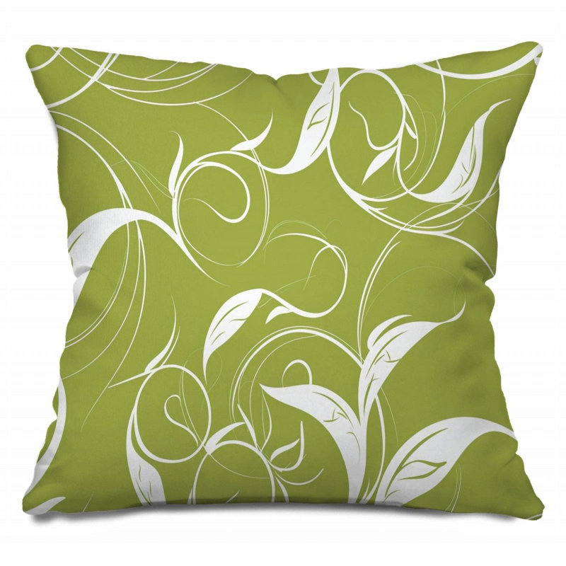 Silken Curves   Reversible Throw Pillow, 14"H x 14"W