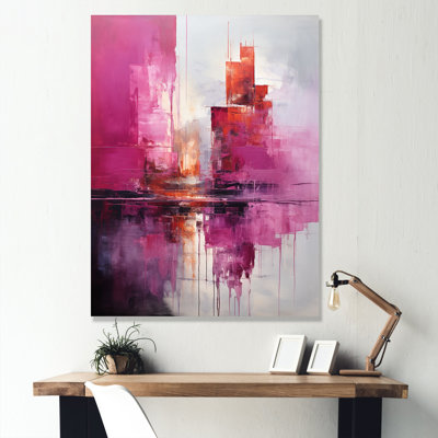" Fuchsia Facades Skyscraper Horizon "
