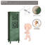 vaisselier gain de place, 160 cm, rangement de style champêtre en MDF et bois pour salle à manger