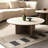 Simple modern cave stone slab coffee table