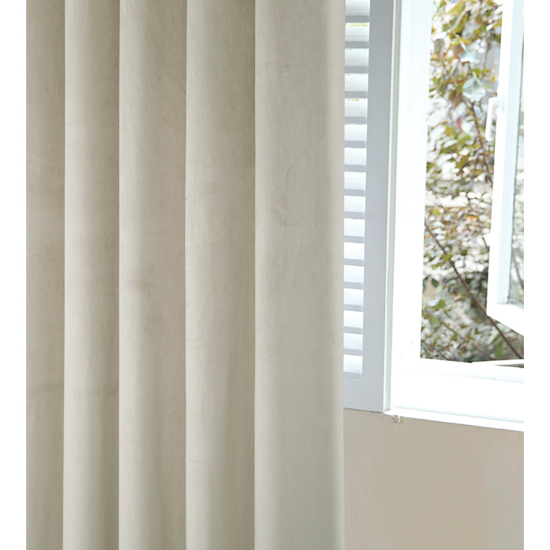 Latvina Eyelet Fully Lined Curtain, Natural, 165 W x 137 D cm