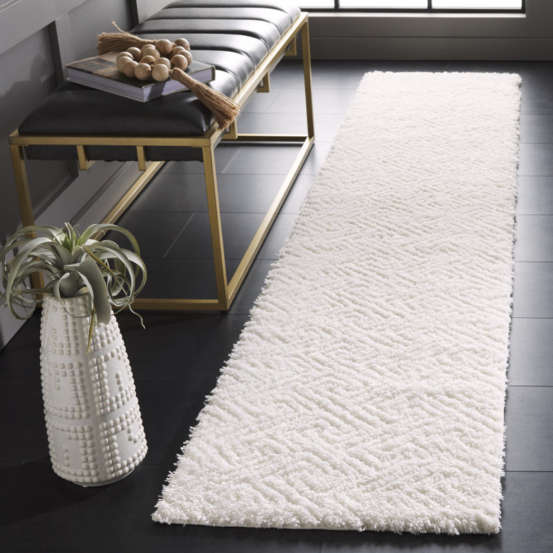 Tapis de couleur unie à poils longs Tahoe Performance, Tapis de couloir 2 pi x 11 pi