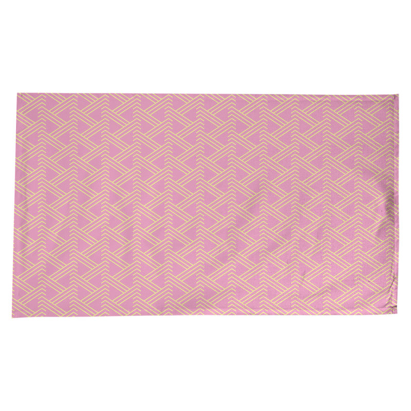Nappe zig zag classique, Rose/jaune