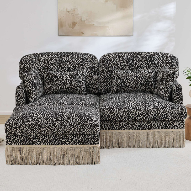 Canapé Comfy Chenille Leopard, Khaki