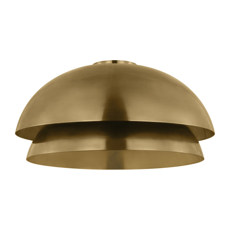 Shanti 1 - Light LED Flush Mount, Natural Brass