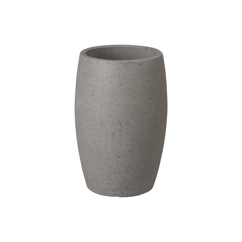Pot à fleurs en ciment Efkea, Gris, H 17 po x l 12 po x P 12 po