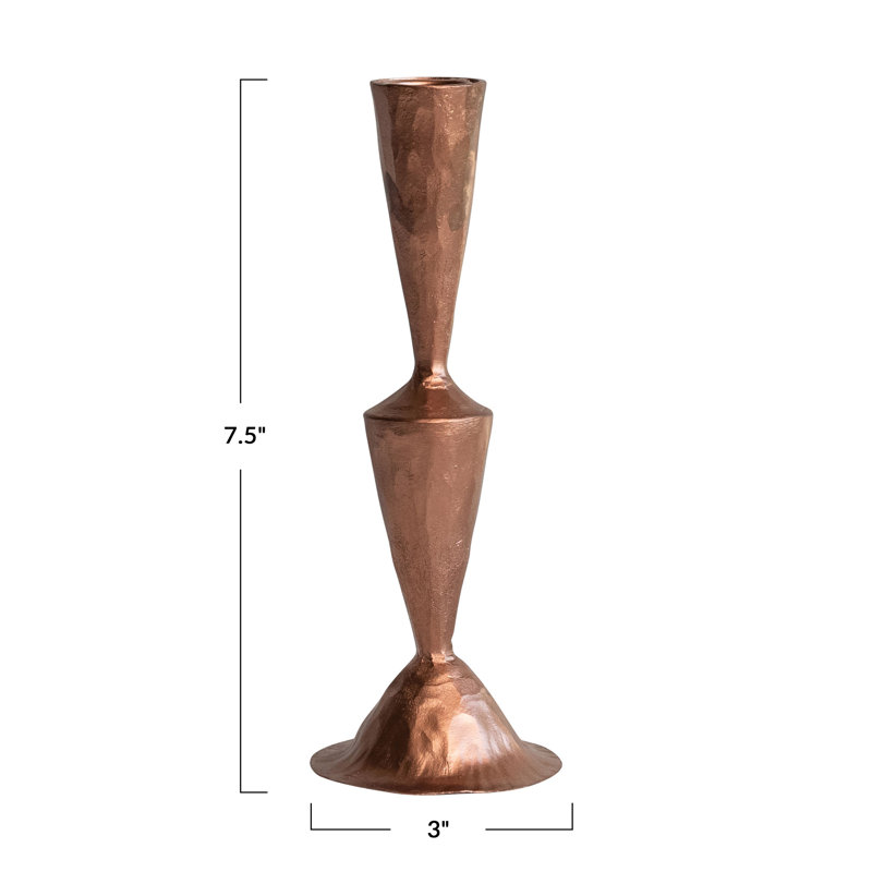 Round Hand-Forged Cast Metal Taper Holder