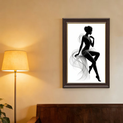 «Gallery Wrap», art mural sur toile pour le salon, la chambre à coucher, le bureau ou le vestibule - décoration murale décorative avec silhouette de danse