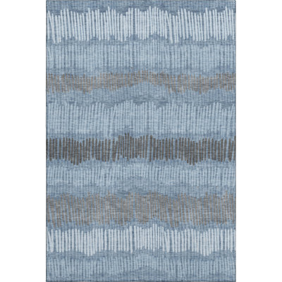 Premium Machine Washable Prisco Blue Rug