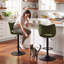 Tabouret de bar pivotant à hauteur réglable Tabouret de bar moderne en similicuir avec structure en métal-136954033