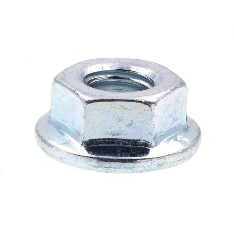 Flange Nuts, Class 8 Metric-Smooth Face, M6-1.0, Zinc Plated Steel (10 Pack)