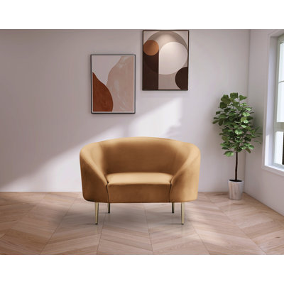 Ritz 43.5" Wide Velvet Barrel Chair