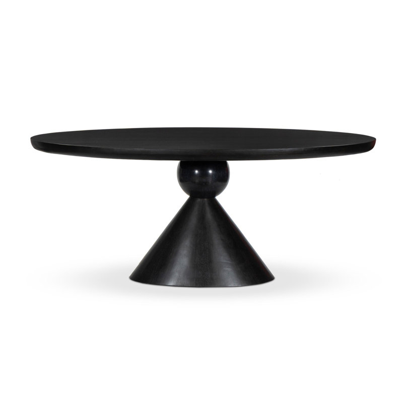 Bibianna Dining Table, Worn Black Parawood