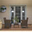 Ensemble de meubles de patio en osier 4 pièces avec causeuse 4 pièces beige