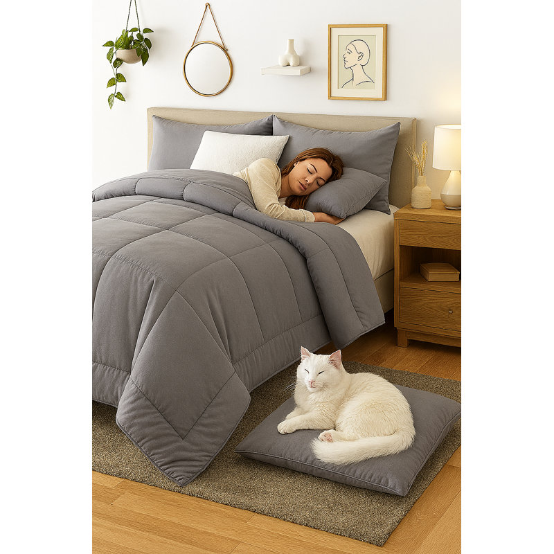 Édredon surdimensionné réversible surdimensionné 100% coton, mélange de coton respirant avec double face et pattes d'angle lavables à la machine