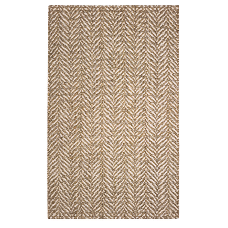 Glocester Rectangle Abstract Jute / Sisal Hand Woven Area Rug, Rectangle 244 x 305cm