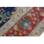 Tapis bleu / rose en laine noué à la main 7 pi 10 po x 10 pi 8 po Madon