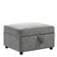 26,6 po en gris pour le salon et la chambre à coucher, rangement, siège en velours côtelé avec rangement mobile et confortable