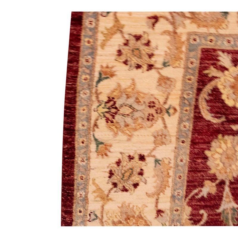 Tapis noué à la main de haute qualité en rouge / beige