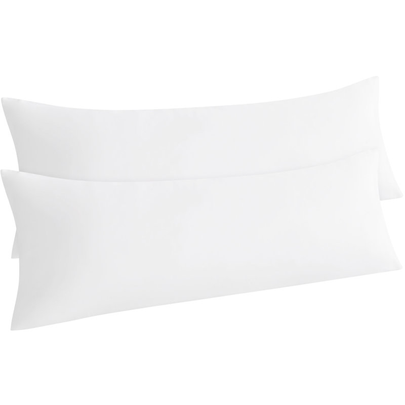 Microfiber Body Pillowcase, Soft Body Pillowcase Set With Envelope Closure, White