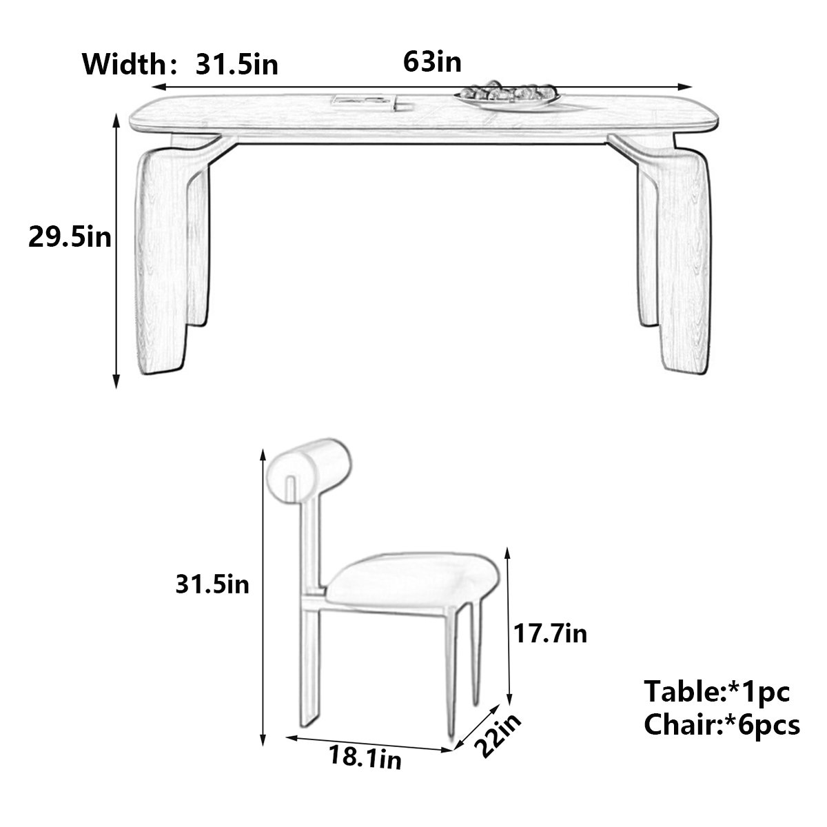 Sleek Surface Designs Modern Nordic Rectangular Dining Table - Wayfair ...
