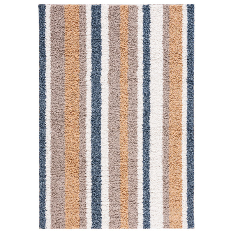 Calico Shag Performance Striped Rug, Rectangle 5'3" x 7'6"