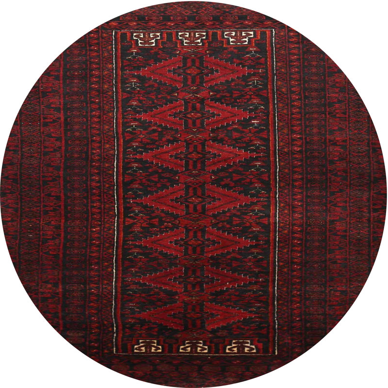 Castera Oriental Indoor Rug, Round 6'