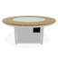 Table de feu 54 po ronde en polymère rustique avec tablette au propane-109665440