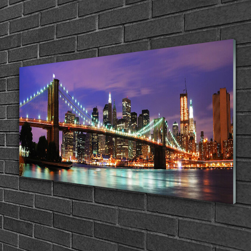 Architecture Bridge City - No Frame Print on Glass