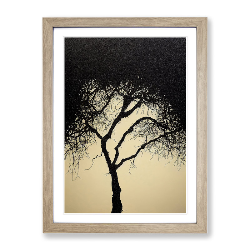 A Wild Tree - Single Picture Frame Print, 64cm H x 46cm W x 2cm D, Oak