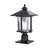 Credle Black 1 -Light 15.25" H Solar Powered Integrated LED Post and Pier Mount Light