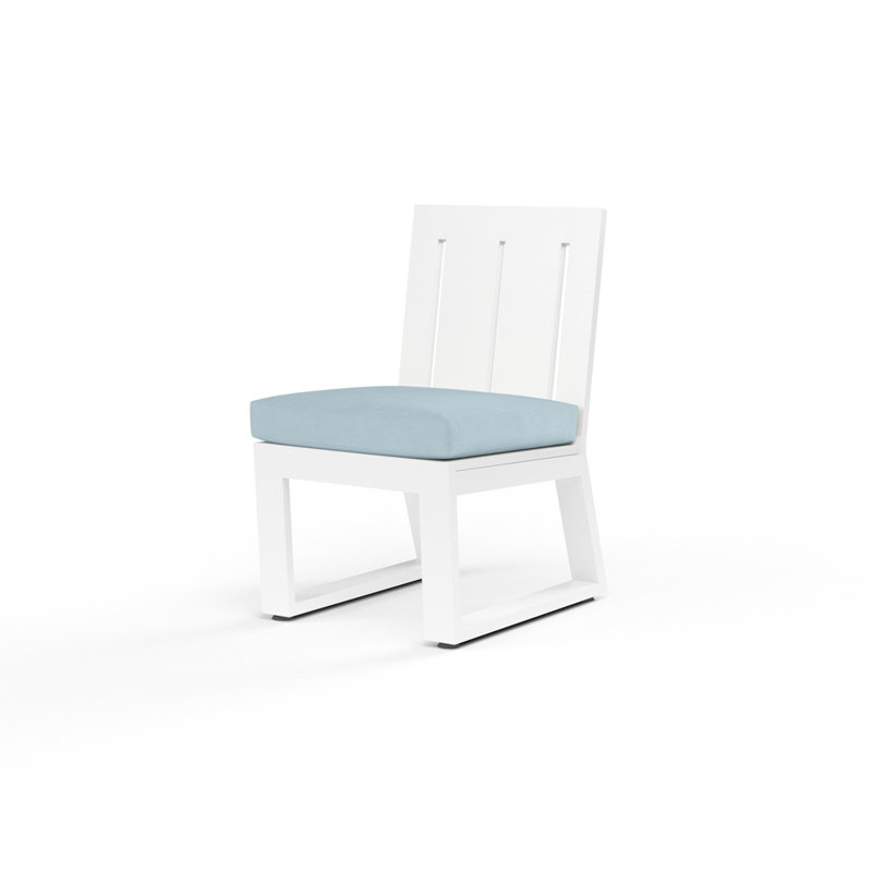 Newport Outdoor Dining Side Chair, Canvas Skyline Sunbrella®