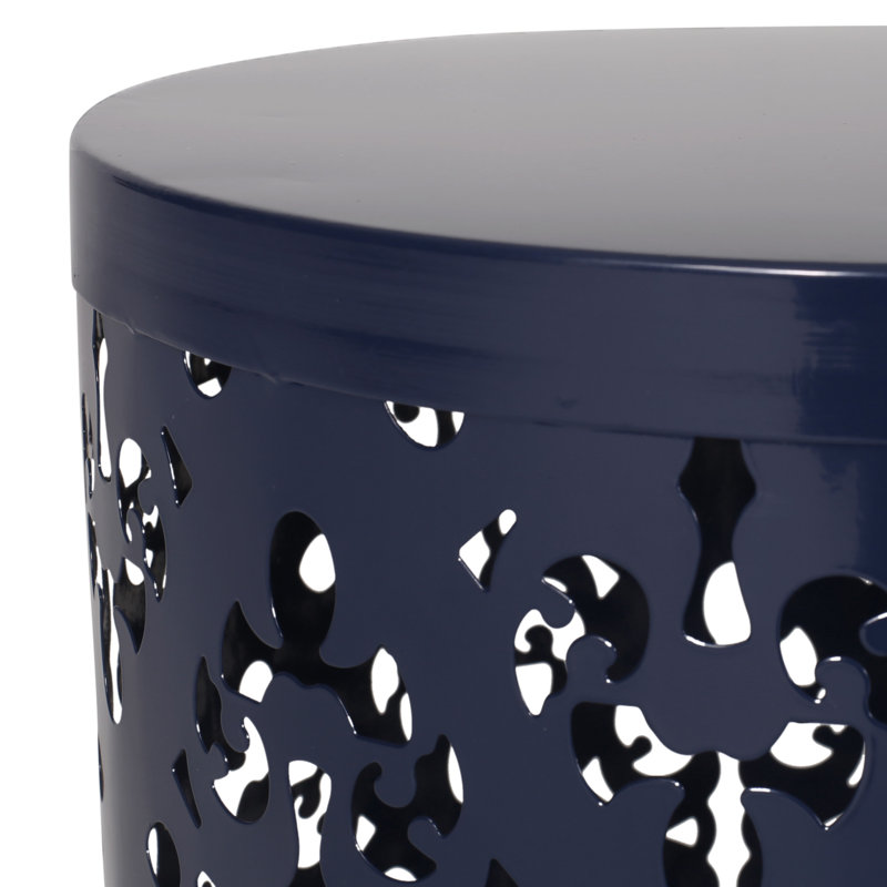 Metal S/2 End Table, Navy Blue