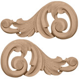 Swaying 4.13'' H x 9.13'' W x 0.75'' D Wood Onlay Scroll