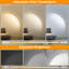 Lampe sur pied arquée DEL avec télécommande, lampe sur pied à intensité variable et 3 températures de couleur, lampe haute pour salon, chambre, bureau (doré)-591064917