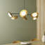 Modern 6-Light Gold/Bronze Chandelier