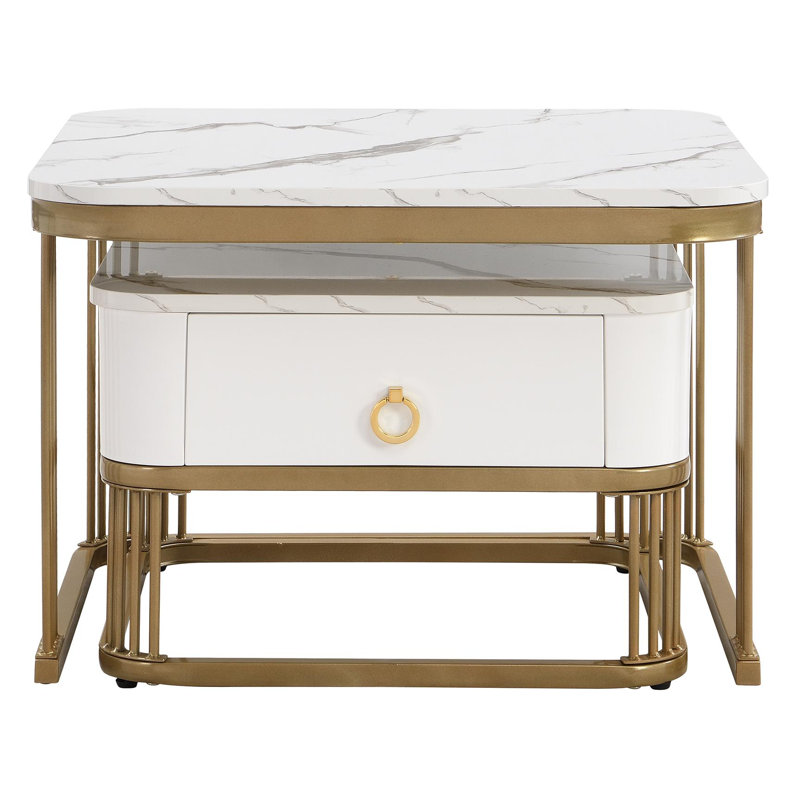 Anyrie Frame Coffee Table with Storage