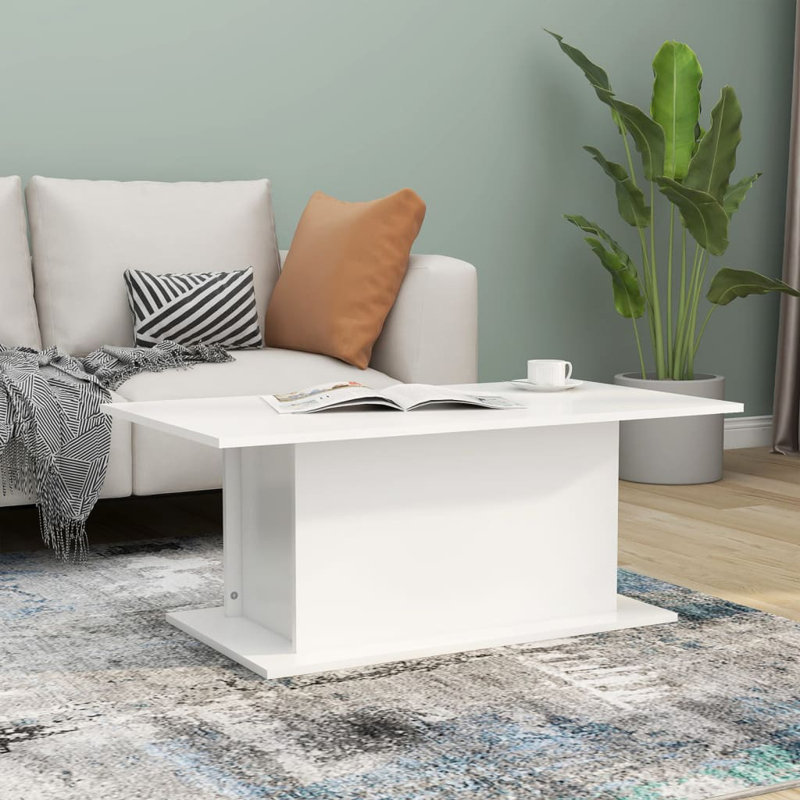 Coffee Table 102x55.5x40 cm Engineered Wood, White