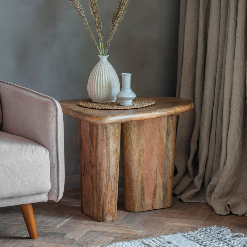 Zdenka Solid Wood Tree Stump End Table