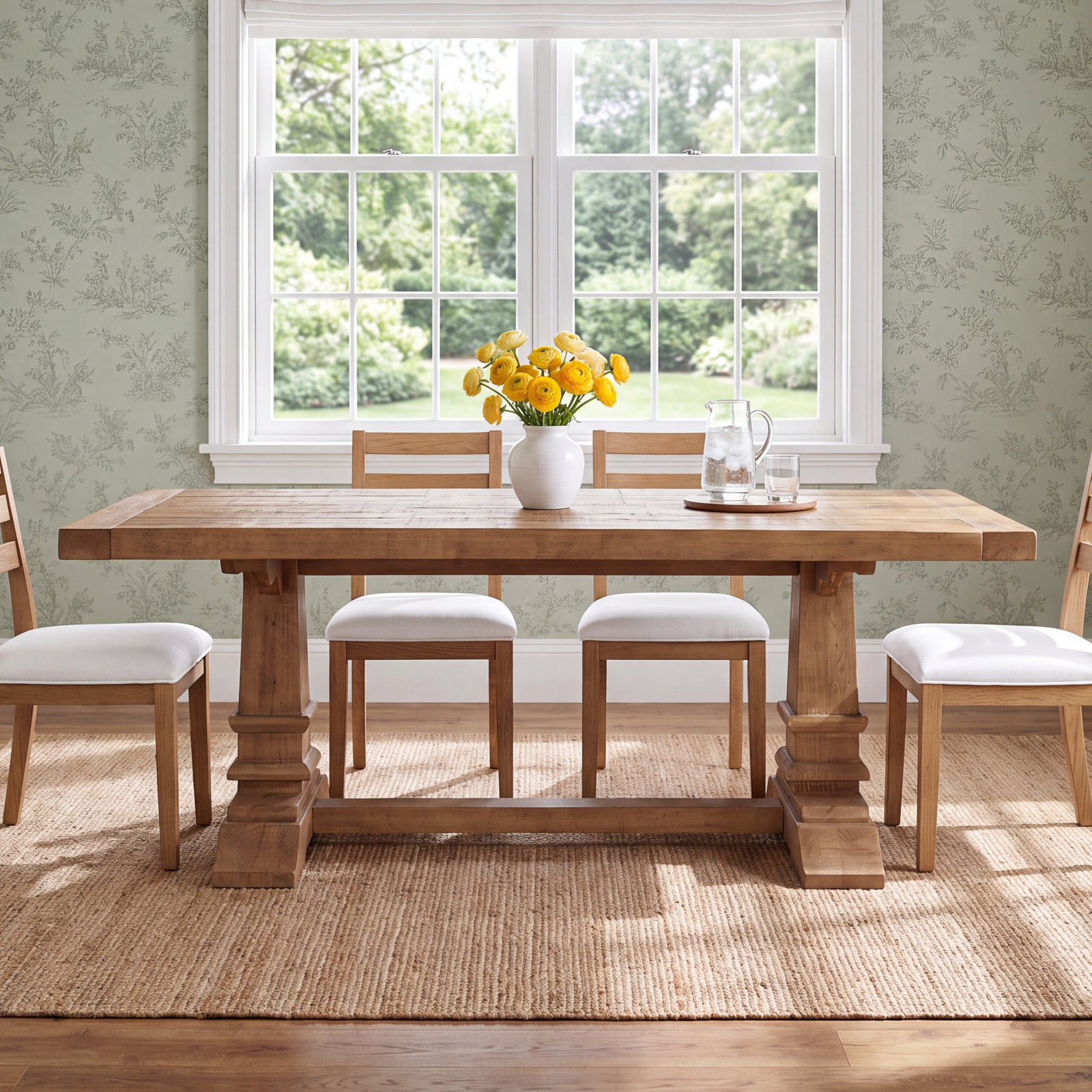 Vienna 78" Reclaimed Pine Wood Dining Table
