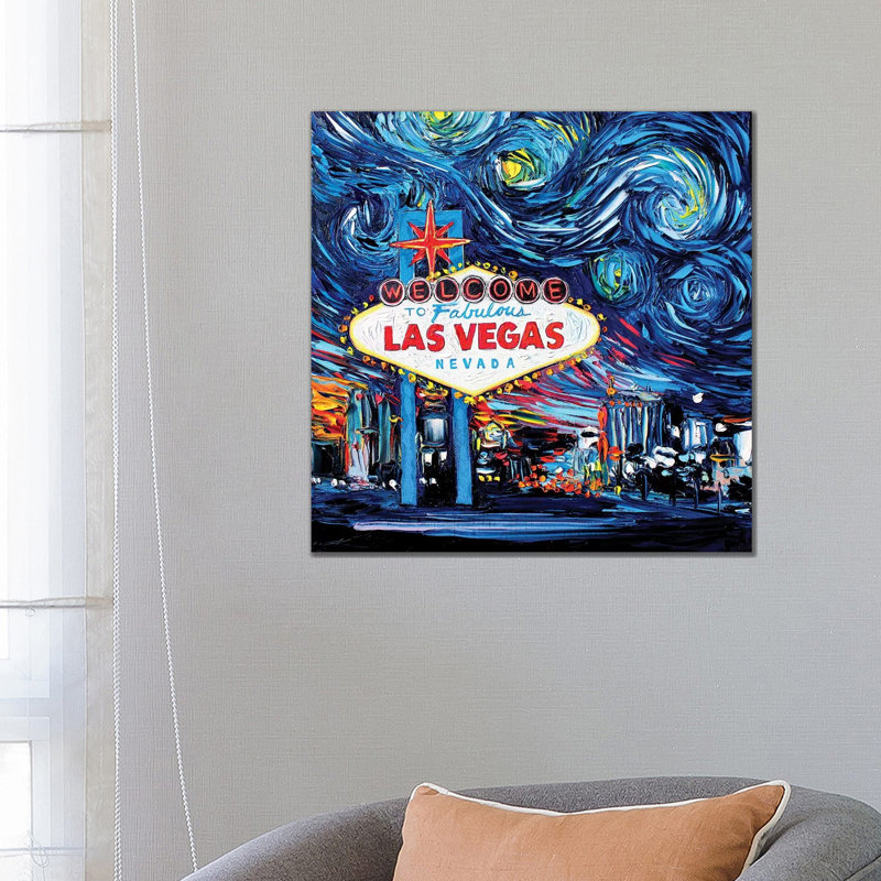 Van Gogh Never Saw Vegas 1 Piece Wrapped Canvas Wall Art, 66.04 cm H x 66.04 cm W x 1.91 cm D