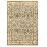 High-Quality Hand-Knotted Light Blue And Ivory Area Rug