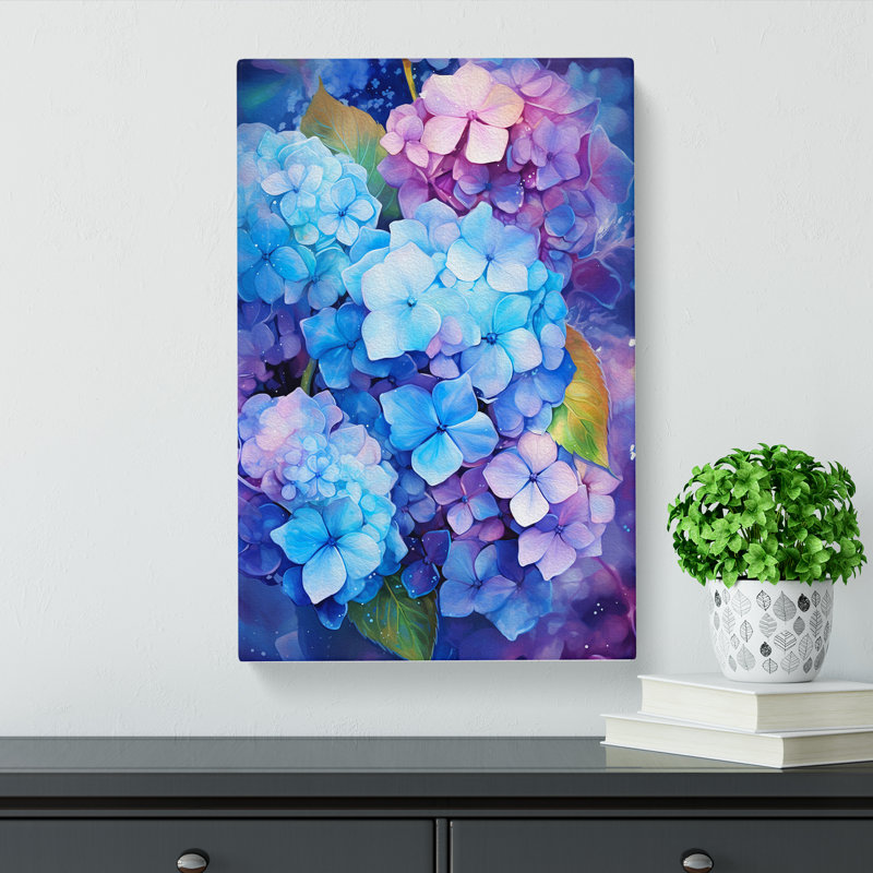 Hydrangea Futurism - No Frame Print, 50cm H x 35cm W x 3cm D