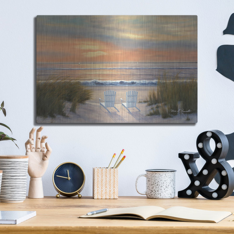«Paradise Sunset» par Diane Romanello, art mural en métal, H 12 po x l 16 po
