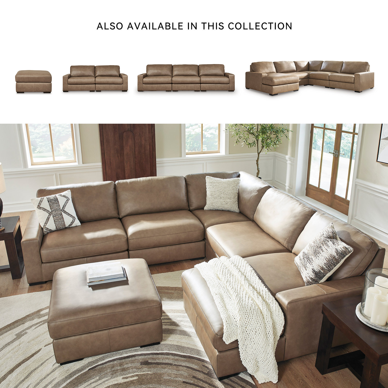 Aberdeen Upholstered Sofa, Brown