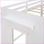 Lit mezzanine simple avec 3 tiroirs de rangement Pinewood - blanc, aucun sommier requis