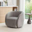 Fauteuil demi-tonneau pivotant en velours Arrun-223861486