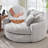 Boneless 59.8" Full-compressed Round Chaise Sofa-1010586128