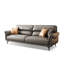 Causeuse-coussin standard en cuir véritable gris