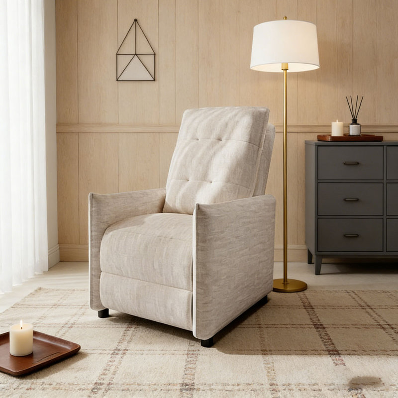 Fauteuil inclinable en chenille, Beige
